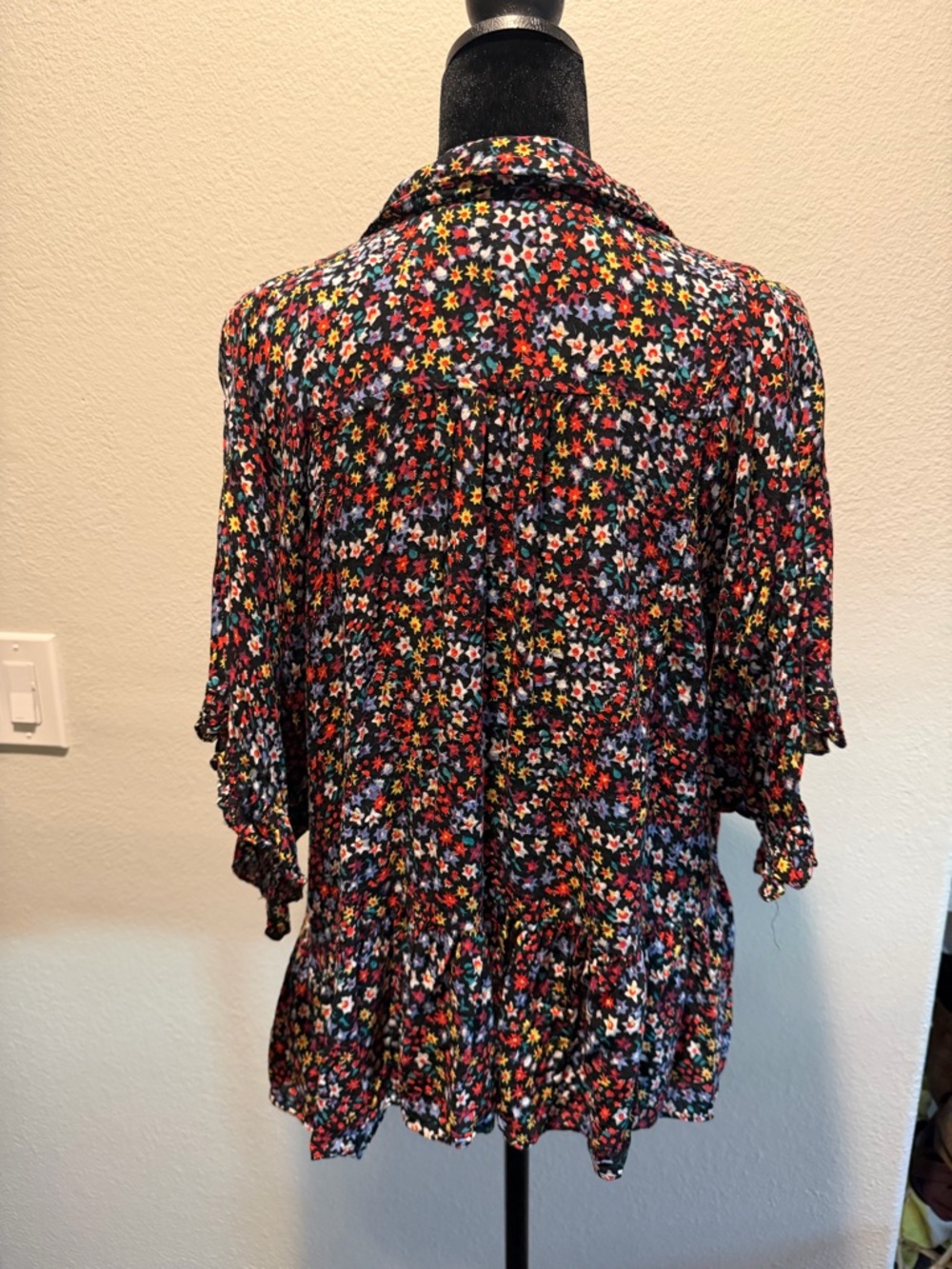 Maeve Anthropologie Mallory Ruffled Floral Button-Down Blouse - Picture 6 of 8